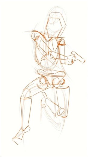 Figure practice Day 1 #art #sketch #digitalart #drawing #speedpaint