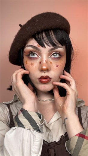Hannah Joy ♥ on Instagram: "Fall leaves makeup look #creativemakeup #makeuptransformation #fallmakeup #fallmakeuplook #fallleaves #hannahjoy"