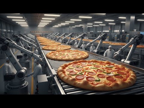 Inside a Modern Pizza Factory: From Flour to Pizzas (Full Process)
