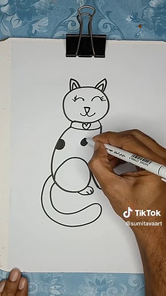Funny Cat Drawing for Kids: Easy and Cute Tutorial