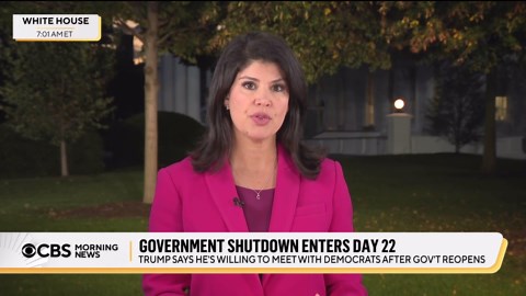 Government shutdown enters Day 22 as Trump gives Democrats ultimatum