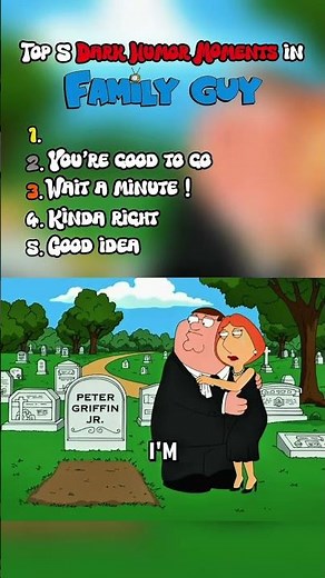 Top 5 DARK HUMOR Family guy moments #familyguy #funny