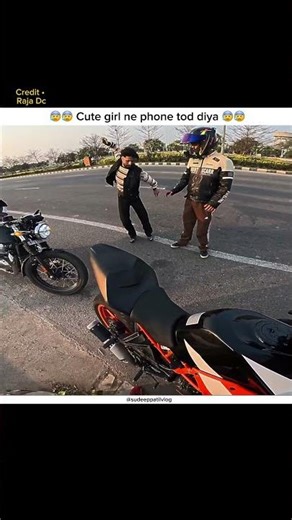 cute girl ne iPhone tod Diya 😰😰 #iphone #cutegirl #shorts #motovlog #rider
