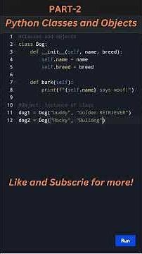 Classes & Objects in Python: Master the Basics of OOP with Fun Examples! 🐶✨ #interview #python