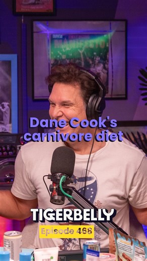 TigerBelly on Instagram: "Dane Cook: Body by carnivore 🥩 #tigerbelly ep. 468 #standupcomedians #carnivorediet #podcasting"