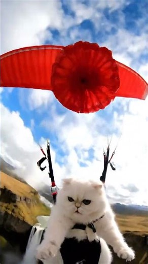 Storm Chaser Cat Gliding Through Violent Thunder Clouds