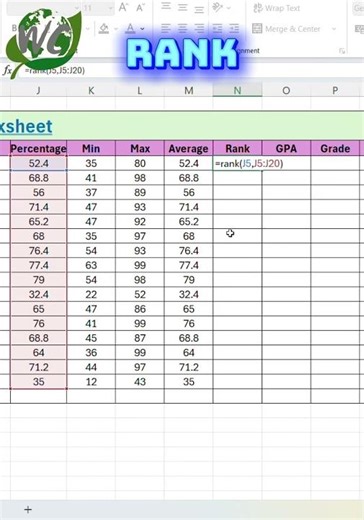Excel Rank Formula Explained Simply #Excel #ExcelTips #RankFormula#DataAnalysis #Shorts #ExcelTricks