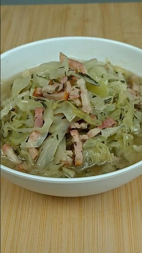 SOPA DE REPOLLO🥬 Y BACON 🥓 #receta #shorts