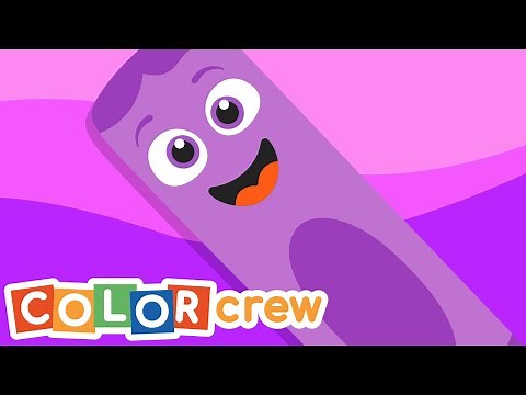 Toddler Learning Video |Color Crew - Purple |Drawing |@BabyFirst Learn Colors, ABCs, Rhymes & More ​
