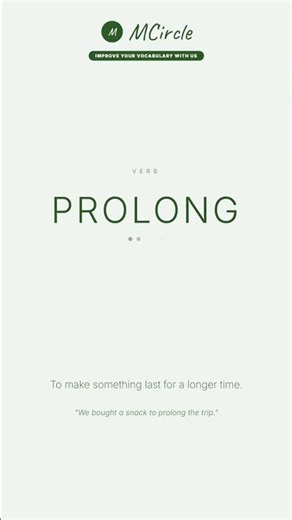 Learn English: What is Prolong? | Vocabulary Shorts