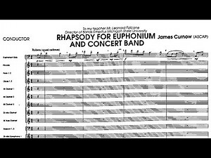 [Full Score] James Curnow - Rhapsody for Euphonium and Concert Band (1978)