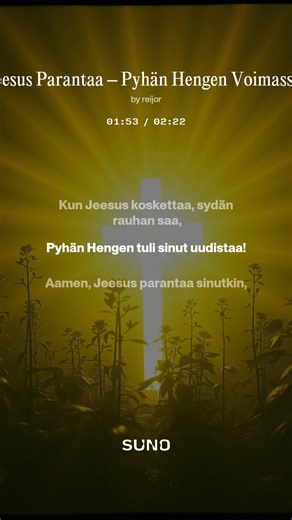 Jeesus parantaa ja pelastaa! Näitä minun musiikki juttuja löytyy lisää täältä: https://www.facebook.com/reijor/reels/ | Reijo Ruotsalainen