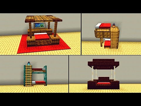 Minecraft : 5 Formas Simples de DECORAR tus CAMAS