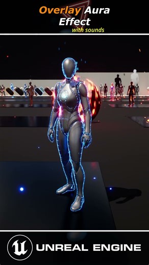 06 Scan, Fire, Electric Aura Overlay Niagara Effect on Unreal Engine