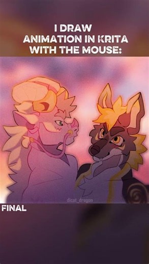 Process of creating an animation comm for (the_flopster1 ) #krita #furry #animation