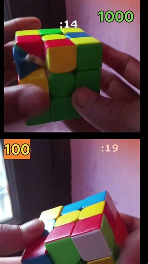 “₹100 vs ₹1000 Cube – Speed Test 🧊” #cubechallenge #rubikscube