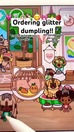 Ordering glitter dumpling!!Credits:‪@Toca_chelsea-y1b‬ #tocaboca #asthestic #toca #tocalifeworld