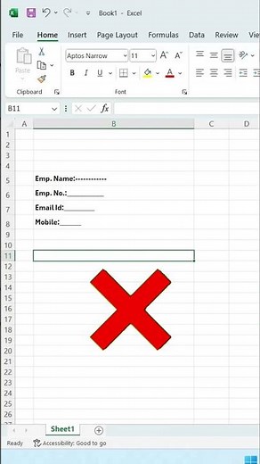 Draw Line in Excel Cells with Text