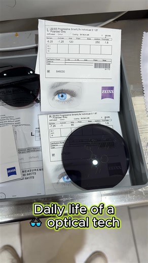 Optical lab tech / job 59 #optician #introvertjobs #dailylife #makingof #zeiss