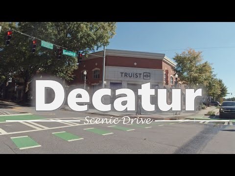 Driving in Downtown Decatur, Georgia - 4K60fps
