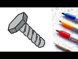 How to DRAW a SCREW 🔩✨