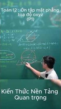 Math 12: Review of solving problems in the Oxyz coordinate plane (Part 2) #toanthayquangtuan #qua...
