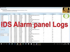 How to view and download the event logs from the IDS alarm panel