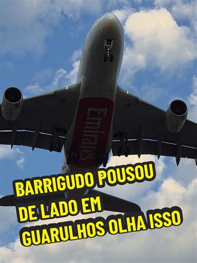 A380 EMIRATES O MAIOR AVIÃO DE PASSAGEIROS DO MUNDO POUSANDO DE LADO EM GUARULHOS #viral #reels #airbus #a380 #emirates