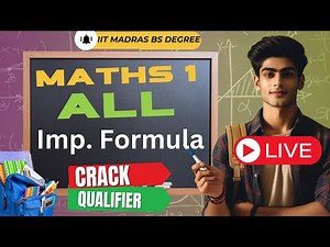 Quick Revision Maths 1 All Important Formula And Concept | IIT Madras BS Data Science