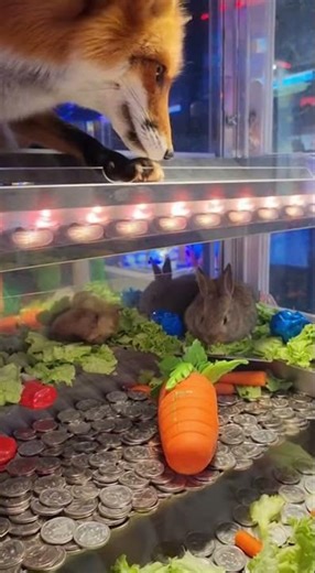 Fox Drops Token, Rabbits Hide Behind Carrot Boss | 4K Coin Pusher