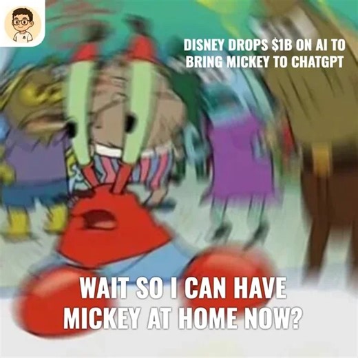 Binary Brief on Instagram: "Disney just dropped $1 billion on OpenAI. 🎬 Why? To license Mickey, Elsa, and other iconic Disney characters to ChatGPT. Think about it: • Ask AI to write a Star Wars scene • Get Marvel character advice • Have Disney princesses help with your problems With this you can use AI to bring your childhood favorites alive The line between magic and machine is getting blurry. ✨ Drop your thoughts below 👇 #AI #Disney #OpenAI #ChatGPT #TechNews #FutureTech #DigitalMedia #Elsa