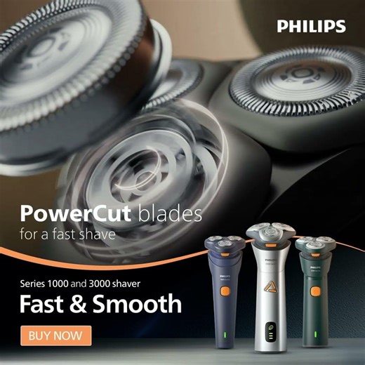 Fast Shave with PowerCut blades.