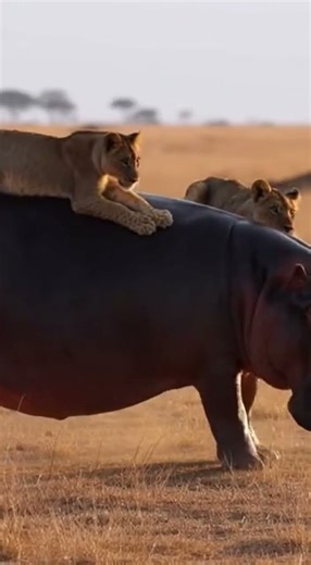 “When the Hunt Goes Wrong: Lions vs the Unstoppable Hippo”
