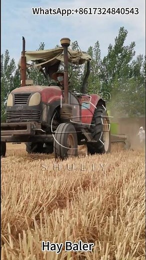 Efficient Hay Straw Round Baler Machine in Action | Perfect Solution for Straw Baling