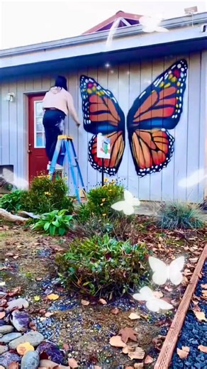 Check out the butterfly wings I did for a monarch butterfly sanctuary and education center!.... It was fun to do this because I've seen so many monarchs this summer in Illinois and love butterflies 曆.... They study the monarchs and help their population ... located in Elkton, Oregon | Paint Havana | Facebook