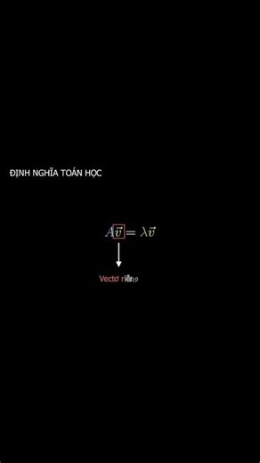 ĐỊNH NGHĨA TOÁN HỌC #matran #matrix #eigenvalue #eigenvectors #lineartransformation #daisotuyentinh