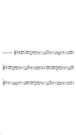 Fur Elise - Clarinet #sheetmusic #shots