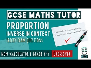 Inverse Proportion for Paper 1 Non Calculator | Crossover GCSE Maths 14th May 2026 | REVISE9