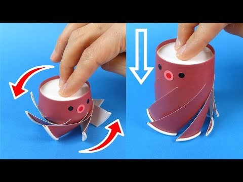 Paper Cup Craft "Twist Octopus"