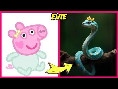 Peppa Pig 🐽 Characters As Snakes 🐍 + Their Favorite Snacks, Drinks And Many More! | Evie Pig
