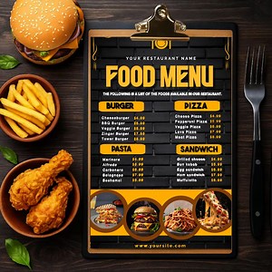 Restaurant Food Menu Template: Editable Canva Flyer, Catering Pricelist (digital Download) - Etsy