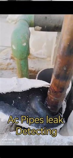 Ac Pipe leakage problem | copper pipe leak testing