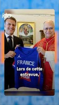 La première rencontre entre Emmanuel #Macron et le pape #LéonXIV