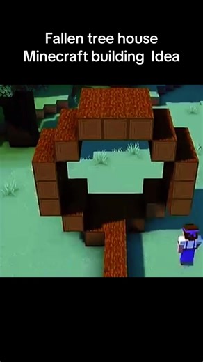 Fallen treehouse Minecraft building idea ##Minecraft##ForYou#verified##recommended##trending