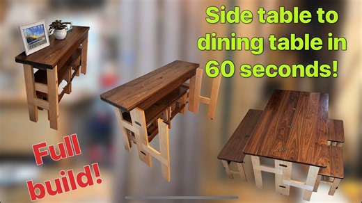 Transforming table build: Space-saving furniture for small apartments (DIY woodworking project)