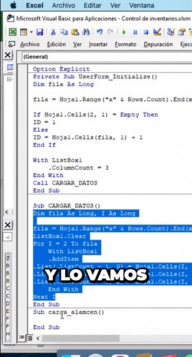 Control de inventario en Excel parte 8, Cargar lista de almacen | Conociendo Excel
