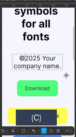 Let's use smart symbols in Figma | Smart symbols for all fonts #figma #shorts #tricks