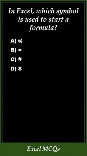 Excel Q&A series- Question 1 | Test Your Excel Knowledge | #shorts