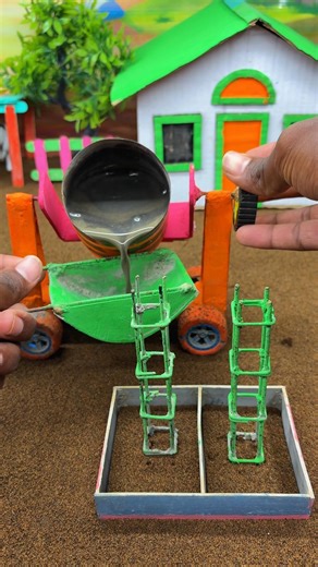 mini pillars making construction project diy tractor wala video #shorts#youtubeshorts