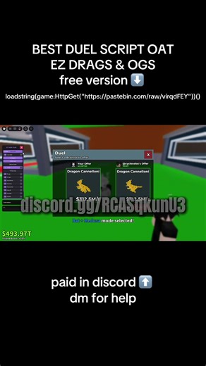FREE DRAGS BEST DUEL SCRIPT IN B!O | #stealabrainrot #sab #scripts #roblox #duels